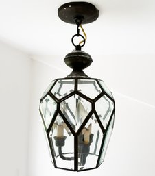 A Vintage Leaded Glass Ceiling Fixture