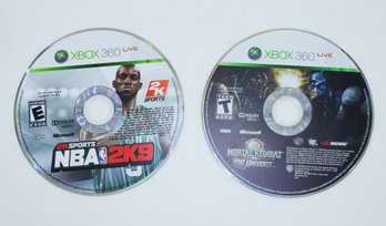 Xbox 360 Games NBA 2k9 & Mortal Kombat VS DC Universe