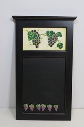 Magnetic Chalk Board With Grape Decor And Grape Magnets