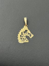 Mystical & Beautiful 14k Yellow Gold Horse Pendant