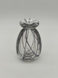 Hand-blown Art Glass Bud Vase By Raymond D. Mathews Jr., Signed And Dated '11.94'