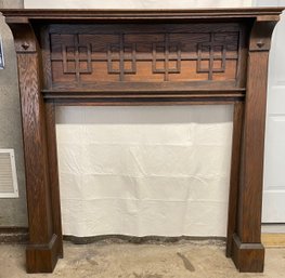 Antique Arts And Crafts Fireplace Mantle