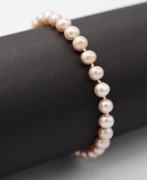 Amazing Multi Pink Pearl Bracelet W/ 14k Yellow Gold Clasp