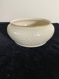 Lenox Ivory Bowl Serving Porcelain Floral Gold Rim