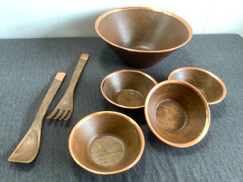 Composite And Copper Salad Set