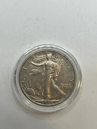 1945 Walking Liberty Silver Half Dollar