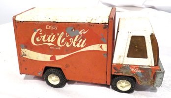 Vintage Coca-cola Delivery Truck With Open Side Pressed Steel