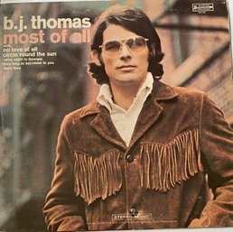 B.J. THOMAS  - MOST OF ALL -   SPS-586 LP VINYL RECORD