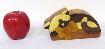 Carver Dan's Hand Crafted Sleeping Kitty Wooden Puzzle Box