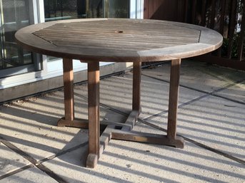 Beautiful KINGSLEY BATE - From Essex Collection Teak Table - Round Top - Paid $1,450 - Very Solid HIGH Quality
