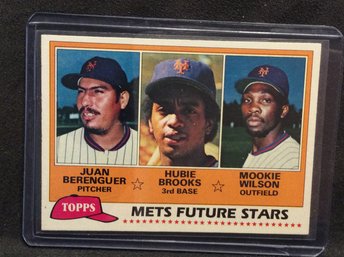 1981 Topps Mets Future Stars Hubie Brooks/Mookie Wilson Rookie Card
