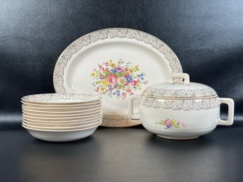 An Assortment Of Vintage China With 23K Gold Detailing