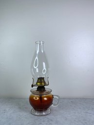 ElDorado Corp Oil Hurricane Lamp With Glass Shade