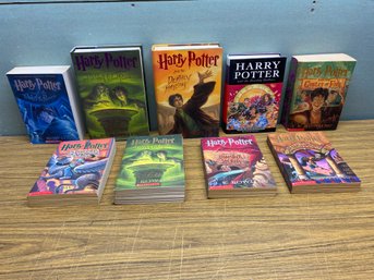 HARRY POTTER. Lot Of (9) Harry Potter Books. (3) Hard Covers. (6) Soft Covers.
