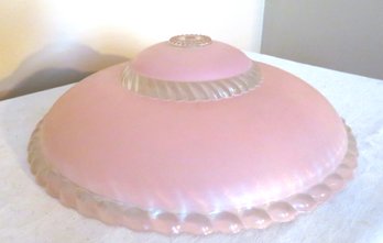 Vintage Pink Glass Ceiling Light Fixture