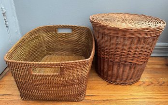 2 Large Vintage Baskets