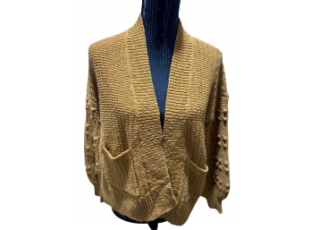 Madewell Women's Knit Open Front Sweater - Mustard / Size XXS
