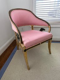 Pink Cushioned Accent Chair