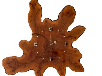 Vintage Live Edge Clock With Roman Numerals Battery Operated