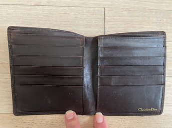 Christian Dior Chocolate Brown Mens Leather Wallet