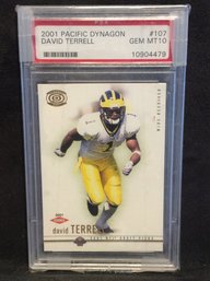 2001 Pacific Dynagon David Terrell Rookie Card PSA 10 - K