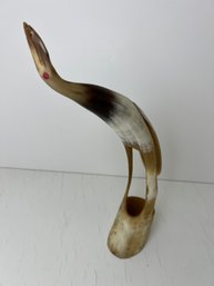 Carved Horn Bird Figurine