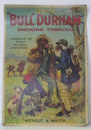 Vintage Bull Durham Black Americana Poster From Blackwell's Durham Tobacco Co.