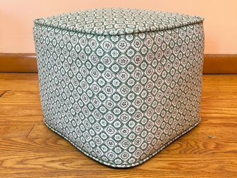 A Vintage Vinyl Ottoman