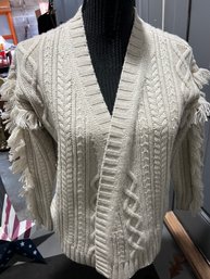 Madewell Open Front Cable Knit Sweater New With Tags - Bone White XXS