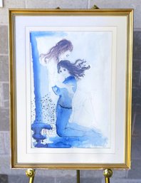 Lovely Large Watercolor Framed And Matted