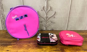 Lot Of Barbie Bags And Tin Case