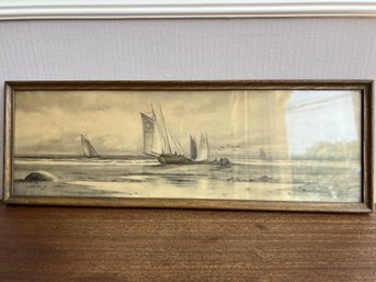 Antique Nautical Theme Panoramic Ullman Manufacturing Co. Print