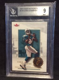 2001 Fleer Authority Chris Chambers Rookie 793/1350 BGS 9 - K