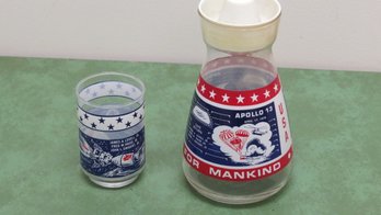 1970s Nasa Apollo Space Program Carafe And Glass