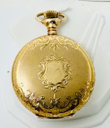 VINTAGE WALTHAM HUNTER CASE GOLD FILLED POCKET WATCH - RUNNING