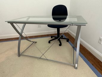 Glass Topped Computer Desk