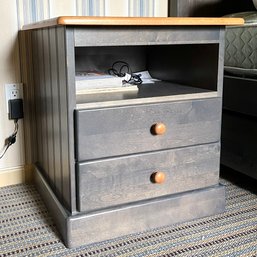 A 2 Drawer Nightstand - Maple In Blue/gray Stain By EG Furniture*