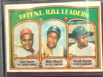 1972 Topps NL RBI Leaders Torre - Stargell - Aaron - M