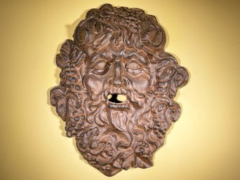 A Large Cast Iron Wall Plaque - Possibly Neptune Fountain Head