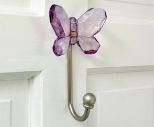 A Glass Butterfly Wall Hook