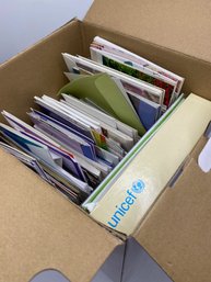 Box Full Of Dozens Of Unused Greeting Cards
