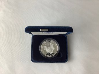 2008 American Eagle One Ounce Silver Proof Coin In Original Box & COA