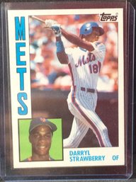 1984 Topps Darryl Strawberry Rookie Card - M