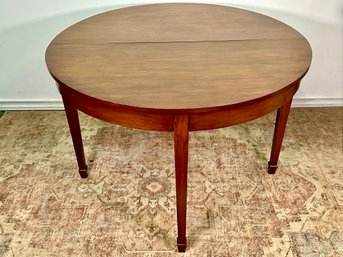 Handmade Demi Lune Drop Leaf Table, $4100 Purchase, Solid Cherry