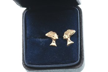 14k Yellow Gold Egyptian Earrings