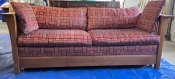 Stickley Mission Style Oak Sleeper Sofa