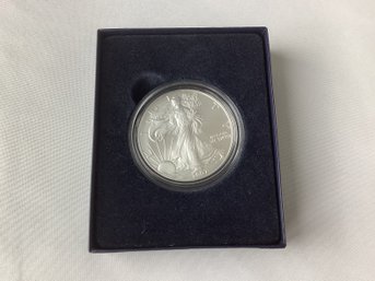 2007 American Eagle One Ounce Silver Uncirculated Coin In Original Box & COA