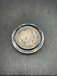 Beautiful 1900 Barber Quarter, Silver Coin