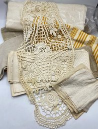 Vintage Table Linens, Napkins, Runners & Curtain, Some Made In Ireland
