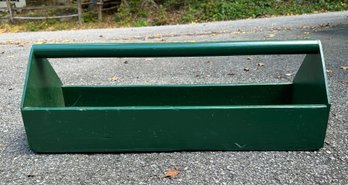 Nicely Made And Painted Green Vintage Garden Tool Box